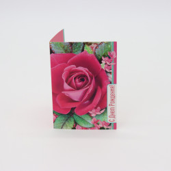 Мини открытка С днём рождения "Розовая роза" - увеличить