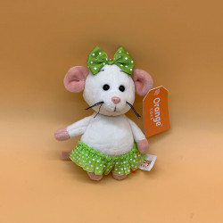 Мягкая игрушка мышь Шишела Мышла в юбке 15 см  - увеличить