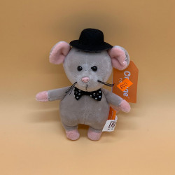 Мягкая игрушка  мышь Шишел Мышел в бабочке 15 см  - увеличить